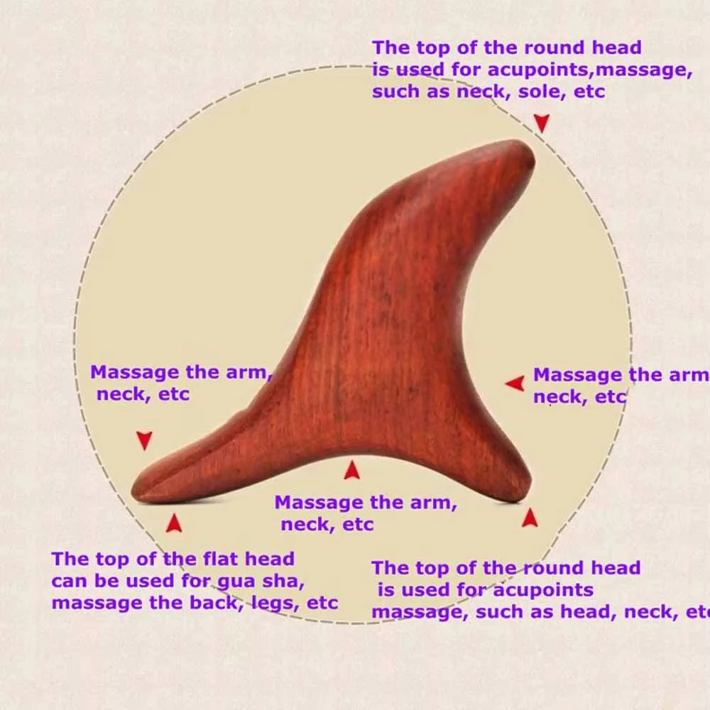 Home Gym Manual - 1 stuk houten massage-instrument voor rug,