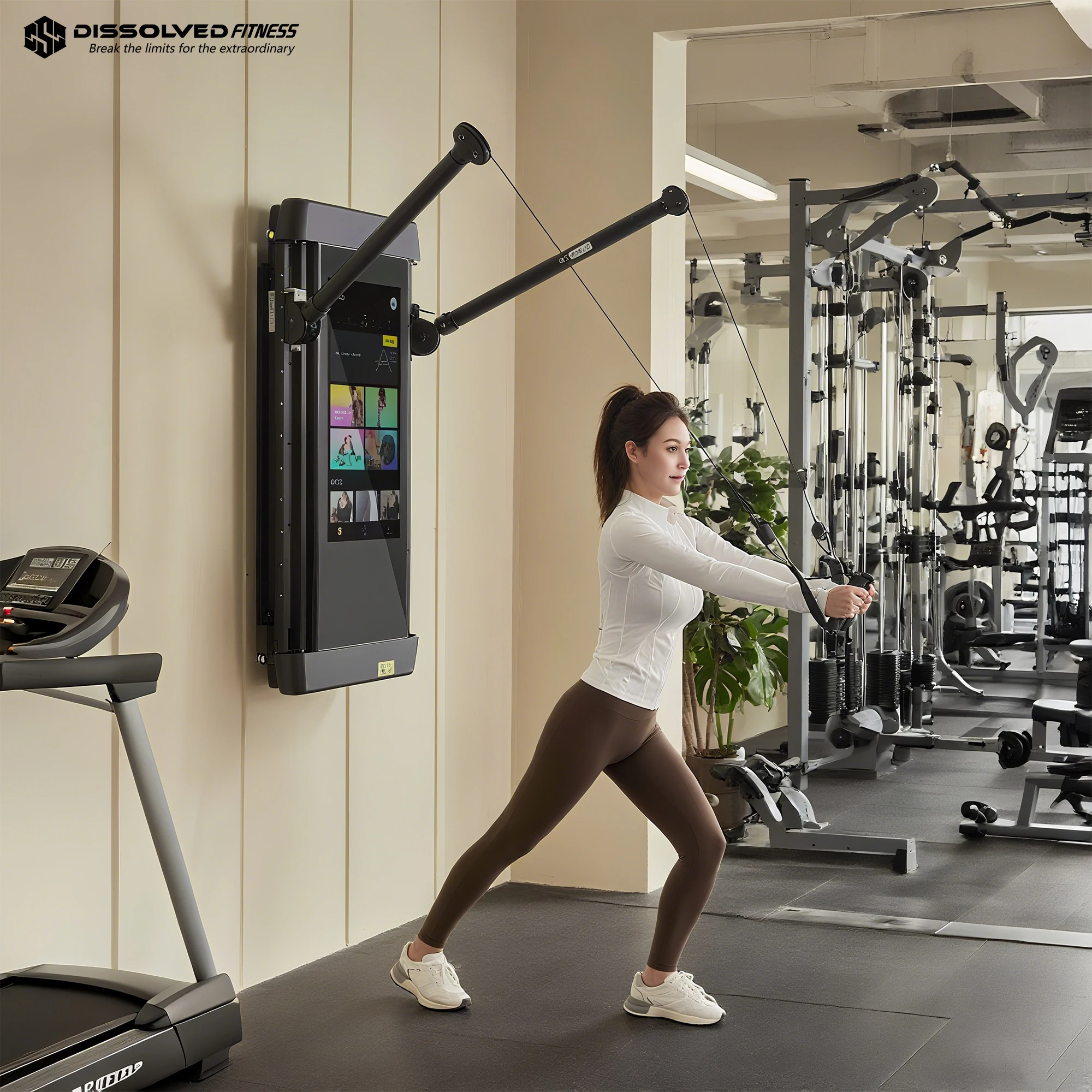 Home Gym Wall Mounted - Slimme AI LCD Trainingspiegel Wandgemonteerde Android