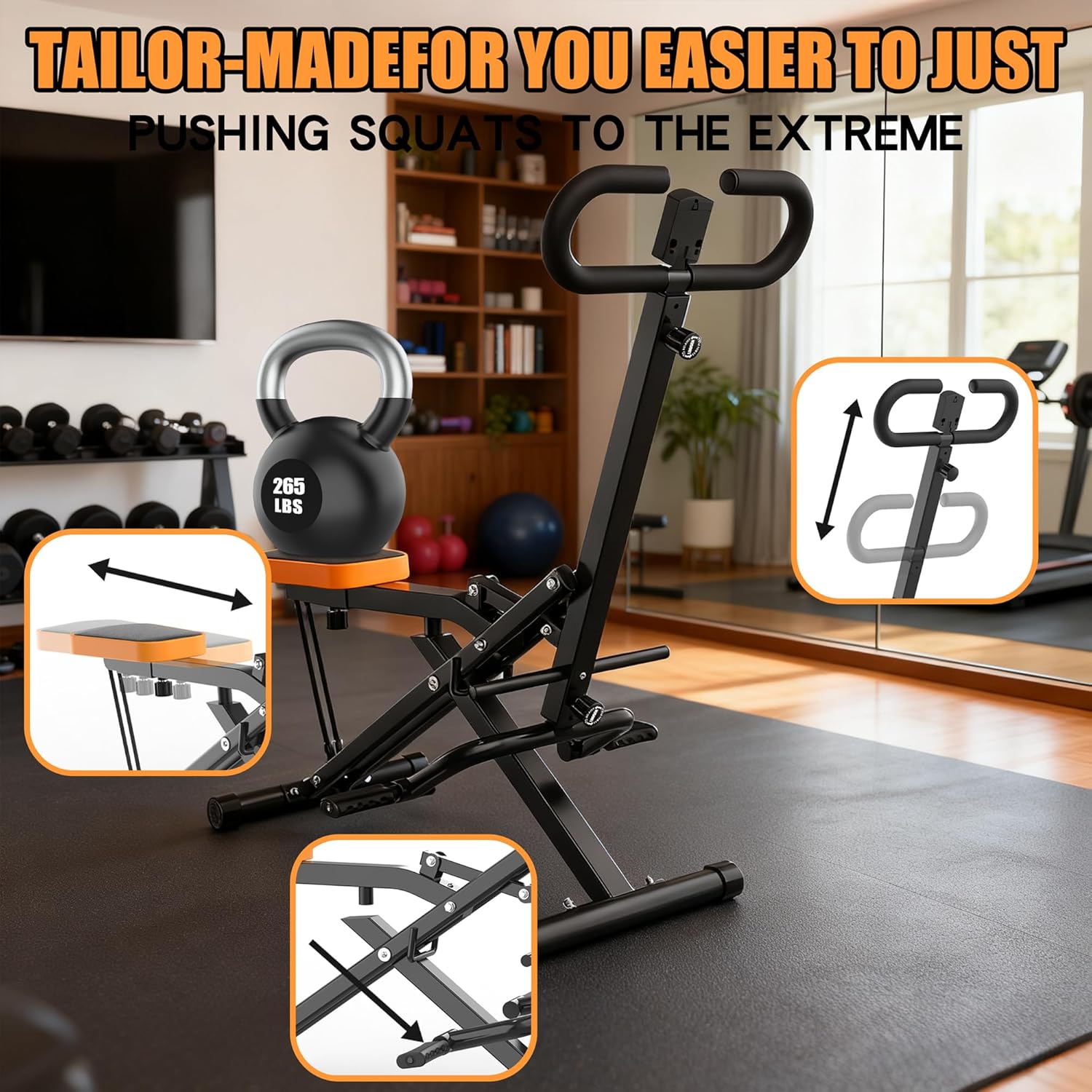 Home Gym Hip Thrust Machine - Squatmachine voor thuis, assistentie trainer voor