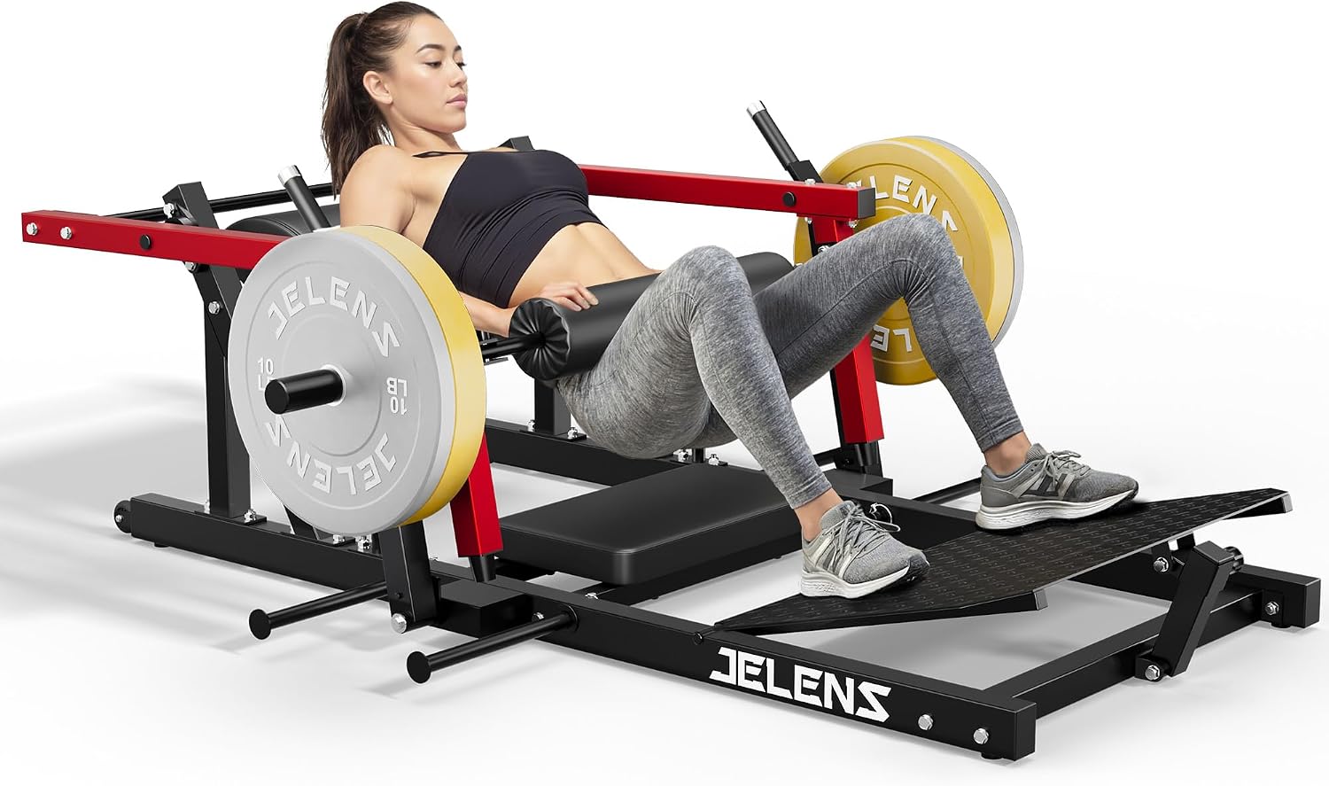 Home Gym Hip Thrust Machine - Platenbelaste Hip Thrust Glute Bridge Machine