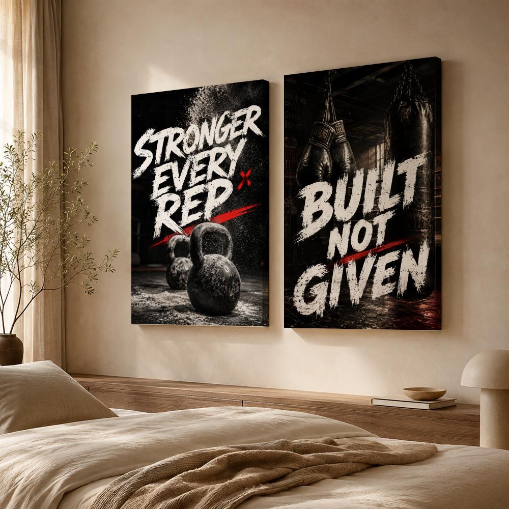 Motiverende Gym-Wandkunst in L - Home Gym Room recensie en prijs