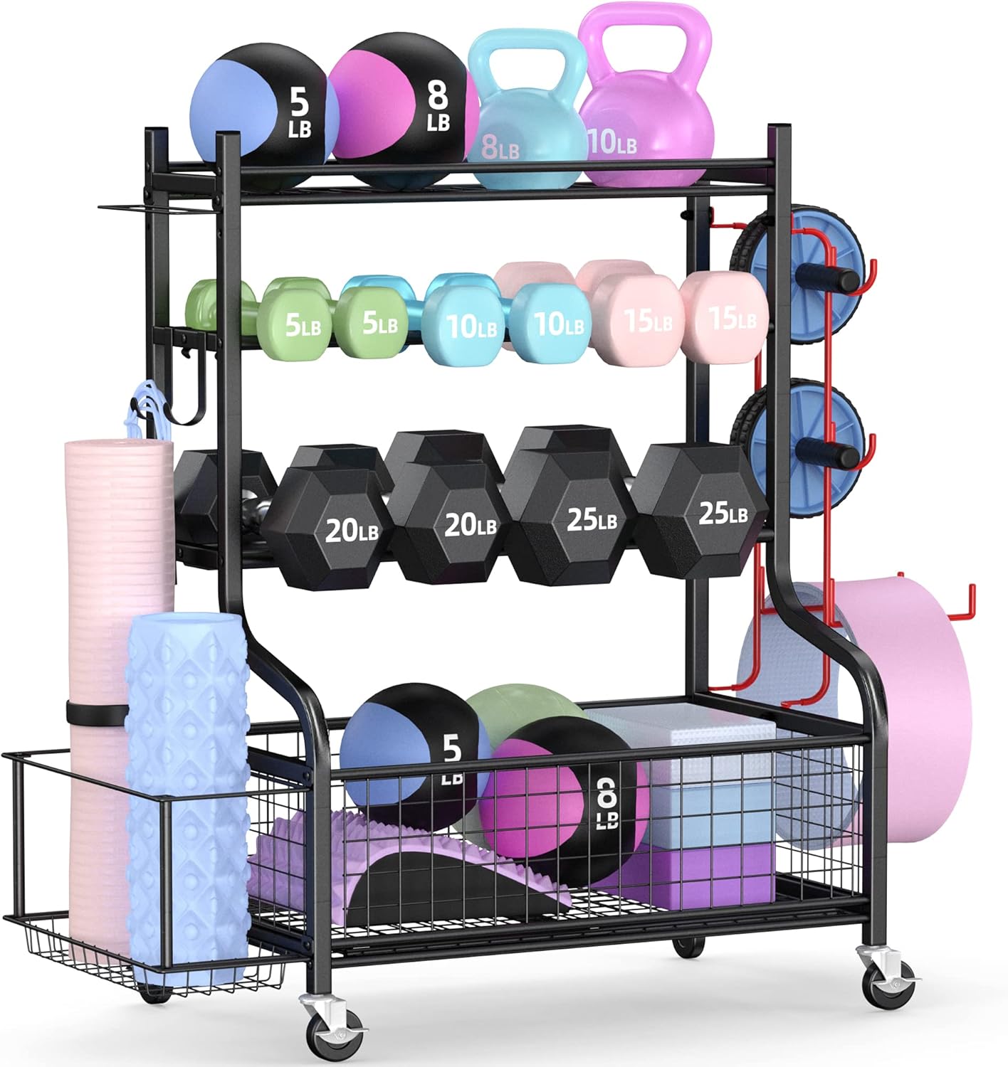 Homegym Dumbbellrek met wielen - Home Gym Training recensie en prijs